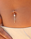 Feather Belly Button ring small