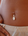 White cowrie shell Belly Button Piercing