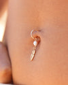 Leaf Belly Button ring small